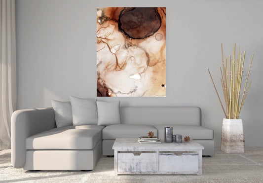Marble Wall Art faded Orange
